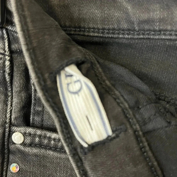 Guess Vintage black embroidered hand beaded girls skinny jeans size 7 Zip front - Picture 7 of 16